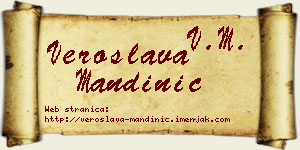 Veroslava Mandinić vizit kartica